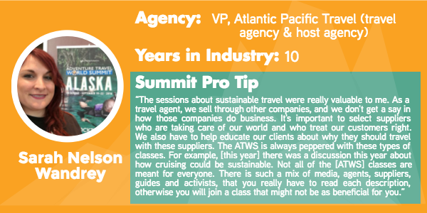Adventure Travel World Summit Agent Tips from Sarah Nelson Wandrey